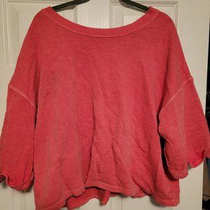 Old Navy Cropped Short Sleeve Sweatshirt